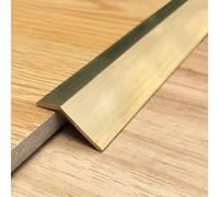 Heavy Duty Solid Brass Threshold Edging Trim Strip - 0.6" Drop Height Ramp Reducer for Doorways - Durable Safety Strip for Home & Office Use