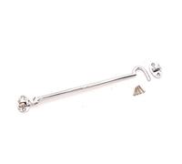 Heavy Duty Solid Polished Chrome Silent Cabin Hook and Eye 3"/4"/6"/8"/10"/12" (10'' - 250mm)