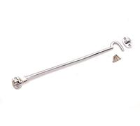 Heavy Duty Solid Polished Chrome Silent Cabin Hook and Eye 3"/4"/6"/8"/10"/12" (12'' - 300mm)
