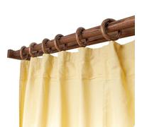 Heavy Duty Solid Wood Curtain Rod 39.3"-126" Double Rod with Punched Side Bracket Perfect for 78.7" Adjustable Length Elegant Home Décor Solution