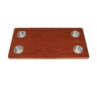 Heavy-Duty Solid Wood RV Table Top, 800x400mm with 4 Cup Holders, Rectangular Camper Boat Yacht Dining, for Surface for Motorhome Trailer Van, Solid Wood RV Table Top