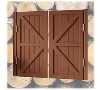 Heavy Duty Solid Wood Swinging Cafe Doors for Kitchen Bar 70 150cm Wide Half Doorway Decor Rustic Brown Finish Perfect for Interior Spaces (W128*H90cm)