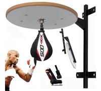 Heavy Duty Speedball Platform, Speed bag stand Synthetic Leather Punching Bag Stand Wall Mounted Hanging Speedball Platform Fitness Boxing Training MMA Muay Thai Kit For Adults