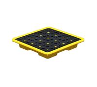 Heavy-Duty Spill Containment Pallet, 2000 Lbs Capacity, Modular Polyethylene Spill Tray for Industrial Storage and Spill Control Solutions