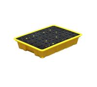 Heavy-Duty Spill Containment Pallet, 2000 Lbs Capacity, Modular Polyethylene Spill Tray for Industrial Storage and Spill Control Solutions