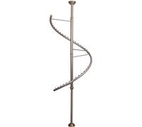 Heavy Duty Spiral Rotating Clothing Rack - Sturdy Freestanding Garment Hanger for Wardrobe Storage, Bedrooms, Clothing Shops & Dorms - Metal e, Champagne Finish