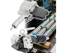 Heavy Duty Split Type Baler Kit, Pneumatic Steel Strapping Machine for 19/25/32mm Width Steel Straps Belts, Steel Straps 18.5lb, Strapping Tool Air-Powered Metal Banding,25mm
