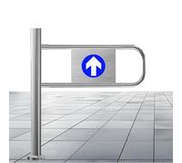 Heavy-Duty Spring Door for Warehouses & Libraries - One-Way Pedestrian Entry Gate Ideal for Shopping Malls Exits & High-Traffic Areas Easy Open Design