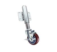 Heavy Duty Spring Loaded Casters3 Inch Polyurethane Gate Wheels Swivel Design Durable & Versatile Ideal for Machinery & Furniture (Red 60mm)