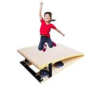 Heavy Duty Springboard for Gymnastics, Durable High Bounce Vault Board for Adults and Teens, for Schools and Track & Field Events (Beige 7 SPRINGS120X60X26CM)