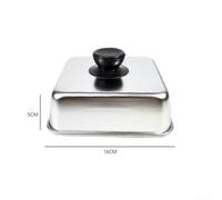 Heavy Duty Square Lid 26CM High Temp Resistant(16CM) | Robust stainless steel build, rust resistant, withstands high for temps, no warping, long lasting use