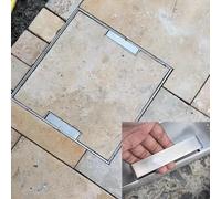 Heavy-Duty Square Manhole Cover Custom Septic Tank Lid with Retractable Handles Universal 37"x37" Base for Driveway & Pavement Strong Load-Bearing Design