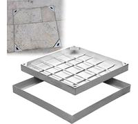 Heavy Duty Square Manhole Drain Cover - 12-40in Septic Tank Cover with Lifting Keys, Outdoor Inspection Chamber, Durable 110x110cm (43.3"x43.3") for Long-lasting Use