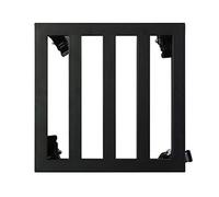 Heavy Duty Square Metal Plant Pot Trolley Large Garden Flower Pot Stand on Wheels Indoor/Outdoor Plant Caddy with Saucer 35cm Black Pot Mover Dolly