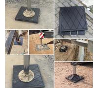 Heavy Duty Square Outrigger Jack Stand Pads for Bucket Trucks - Stackable Utility Jack Blocks 30x30cm, 40x40cm, 50x50cm, 60x60cm with Built-in Handle, Support Pads