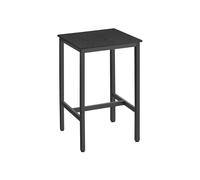 Heavy-Duty Square Tall Bar Table, Ebony Black + Black / 60 x 60 x 92 cm