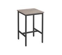 Heavy-Duty Square Tall Bar Table, Greige + Black / 60 x 60 x 92 cm