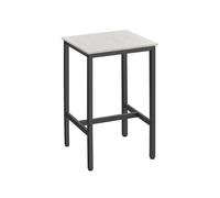 Heavy-Duty Square Tall Bar Table, Vintage White + Black / 60 x 60 x 92 cm