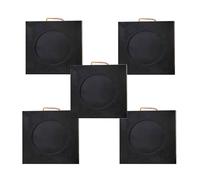 Heavy-Duty Stabilizing Trailer Jack Pad with Handle, Stackable Anti-Slip Crane Outrigger Pad, Unbreakable RV Leveling Pads 5pcs, 23.6"x23.6"x2.8" (Black)