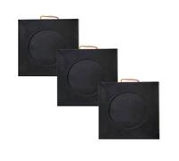 Heavy-Duty Stabilizing Trailer Jack Pads with Handle, Anti-Slip Crane Outrigger Pads, Stackable & Unbreakable RV Leveling Pads, 3pcs Set (23.6x23.6x2.4in, Black)