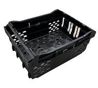 Heavy Duty Stack/Nest Swingbar Container Recycled Black - Half Tray 14.5 Litre (5)