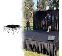 Heavy Duty Stage Platform, aluminum, Foldable Small Stage Platform, Load Capacity of 600lbs, Easy to Assemble, for Performances at School Auditoriums Concerts Restaurants Bars(100 * 100 * 60cm)