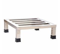 Heavy Duty Stainless Steel Appliance Riser Rectangular Shelf Bracket for Washer/Fridge Durable Furniture Base Stand Split Ground Pallet Rack (25x25x10cm)