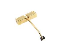 Heavy-Duty Stainless Steel Automatic Door Closer - Rebound Door Stop with Wear-Resistant Spring for Commercial & Home Use Strong Closing Force Silver Finish