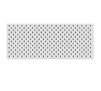 Heavy-Duty Stainless Steel Balcony Pegboard Panels with 5 Hooks for Plant & Tool Storage - White, 100x32cm, Ideal for Home Organization & Garden Decor