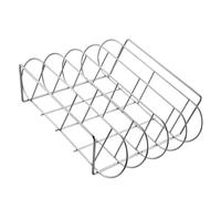 Heavy Duty Stainless Steel BBQ Basket - Outdoor Grilling Tool for Steak & Ribs, Mesh Rib Rack Holder, Perfect for Barbecue Lovers