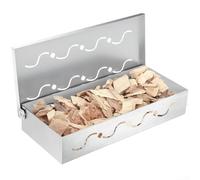 Heavy Duty Stainless Steel BBQ Wood Chip Box 12 Inch with Vented Design for Boosted Smoke Output and Flavor Infusion for Grilling and Meat