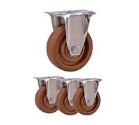 Heavy-Duty Stainless Steel Caster Wheels, 3-5 Inch, Directional, Universal with Screw Stem, Bakelite & Fiberglass, Oven Caster Wheel, Brake Wheel - Durable & Versatile