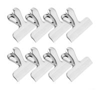 Heavy Duty Stainless Steel Chip Clips Pack of 8, Perfect for Sealing Food Bags (Medium)