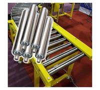 Heavy Duty Stainless Steel Conveyor Rollers Set of 5-25/32/8/50/60mm - for Woodworking, Material Handling, DIY Projects(L1000MMxDia60MM)
