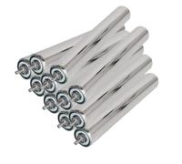 Heavy Duty Stainless Steel Conveyor Support Roller Set - 11 Pack 18"-36" Long Coyote Rollers for Cat/Dog Fences & Warehouses Durable 2" Diameter Replacement Rollers