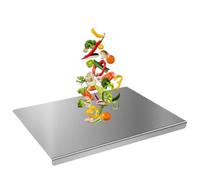 Heavy Duty Stainless Steel Cutting Board, Rustproof & Warp Resistant Metal Chopping Mat, Non-Slip Kitchen Board for Daily Use，Length:60cm x Depth:50cm