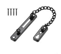 Heavy Duty Stainless Steel Door Chain Lock by HSecurity Featuring Quick Release Spring Button and Pre Drilled Mounting for Convenient Installation