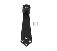 Heavy Duty Stainless Steel Door Stopper for 90 Degree Angle, Wall Protector for Wooden and Metal Doors, Easy Installation (Black)