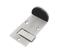 Heavy duty stainless steel door stopper with dual purpose windproof clamp suitable for use in chain stores and food service locations (5cm-L)