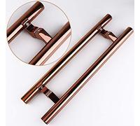 Heavy Duty Stainless Steel Double-Sided Bar Handle Set - Retro Push Pull Round Tube Handle for Barn Doors -Back to Back Design 50mm Hole Center Gray Finish Ideal for Wood and Timber