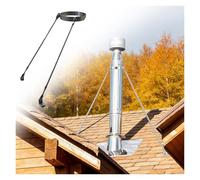 Heavy-Duty Stainless Steel Extended Roof Bracket Kit, Adjustable for 3"-10" Diameter Stove Pipe, Wind & Snow for Chimney Pipe(6 9/16 inch(167mm) Dia)