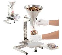 Heavy Duty Stainless Steel Feeding Hopper, Adjustable Height Funnel with Support Stand for Package Powder, Liquid or Granule, 8-16cm Diameter