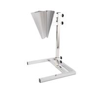 Heavy Duty Stainless Steel Feeding Hopper with Adjustable Height Bracket, 20cm Inlet Diameter, Ideal for Food Packaging and Processing