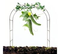 Heavy Duty Stainless Steel Garden Arch Trellis for Climbing Plants Metal Rose Arches in 4.9 11.4ft Widths Arbour Support for Outdoor Decor 220x240cm 7.2x7.8ft.