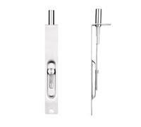 Heavy-Duty Stainless Steel Gate Latch for Wooden Fences & Double Doors - Concealed Anti-Theft Lock 8-inch Hidden Bolt for Secure Master Door Closure