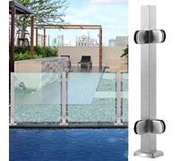 Heavy Duty Stainless Steel Glass Railing Post Kit - Customizable Balustrade System, 130cm Height, Durable & Stylish for Decks, Patios, and Staircases - Sapphire Finish