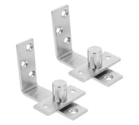 Heavy Duty Stainless Steel Hinges with Bi-Directional Rotating Shaft | Concealed Half Waist Design, Top and Bottom Pivot Mount, for Closet Doors and Secret Shelves