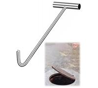 Heavy-Duty Stainless Steel Hook for Manhole Covers, Sewer Drains, Grill & Shutter Doors, 8/10/12MM Size, Versatile T-Handle Tool