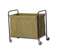 Heavy-Duty Stainless Steel Housekeeping Service Cart | Hotel Cleaning & Maintenance Trolley | Efficient Room Management & Cloth Storage Solution