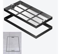 Heavy Duty Stainless Steel Inspection Chamber Cover, Durable Rectangular Septic Tank Lid for Various Road Surfaces, Ideal for Outdoor Residential Concealed Manhole Solutions